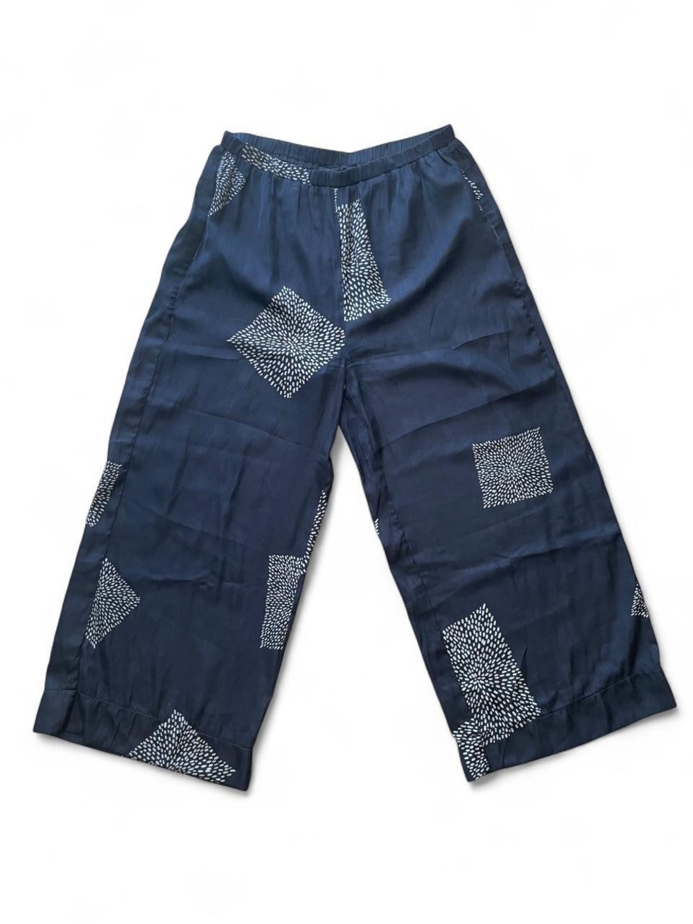 Grade & Gather Black Wide-Leg Printed Pants